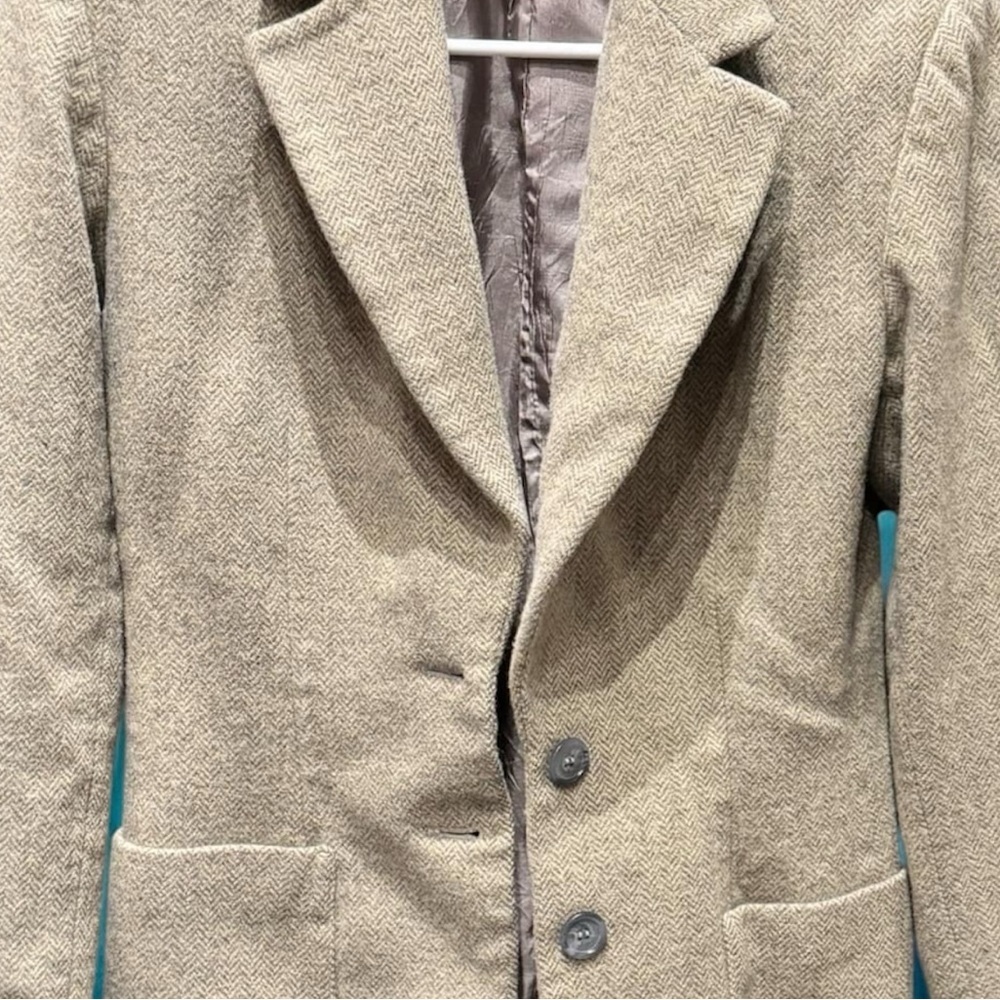 Evan picone wool Tan Blazer size 4 - Picture 3 of 5